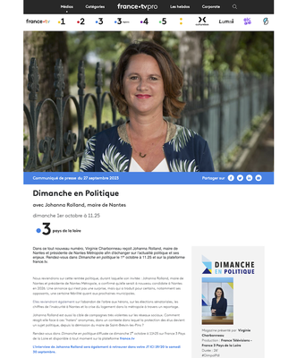 Johanna Rolland, maire de Nantes et présidente de Nantes Métropole