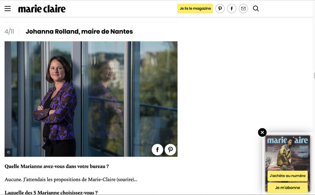 Johanna Rolland, maire de Nantes et présidente de Nantes Métropole