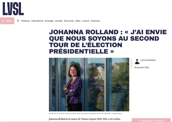 Johanna Rolland, maire de Nantes et présidente de Nantes Métropole
