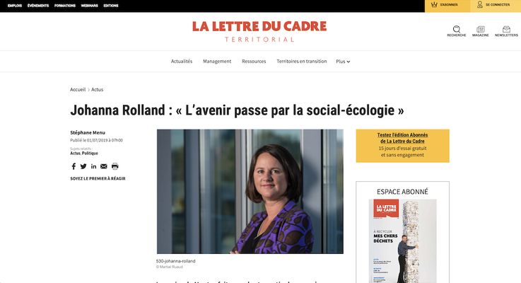 Johanna Rolland, maire de Nantes et présidente de Nantes Métropole