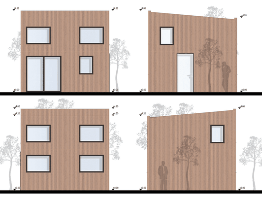 Plan maison mono pente