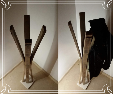 appendiabiti in legno da terra 