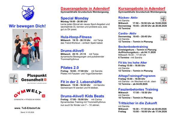 Flyer: Fitnessangebote Sommer 2026, Seite 1