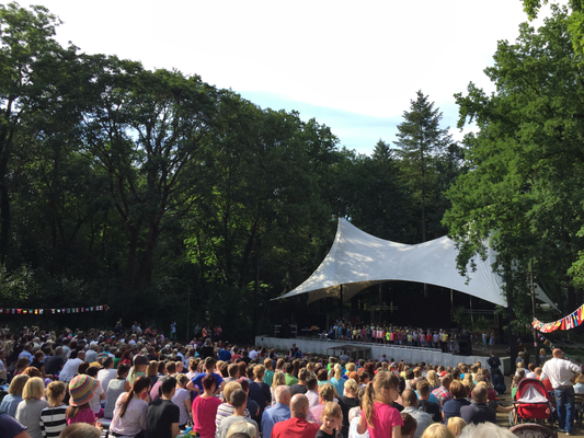 Fußball gucken Parkbühne Fürstenwalde