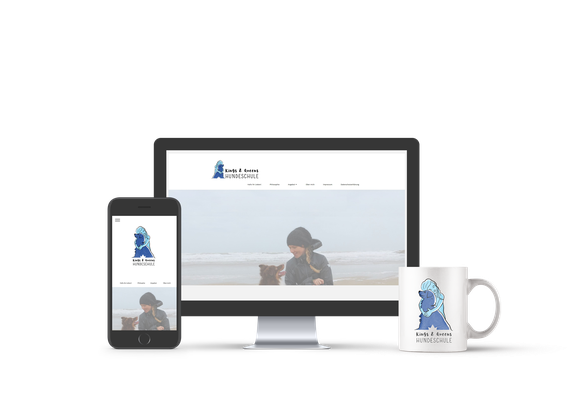 Logogestaltung München, Grafikdesign,Schlumberger, Kunde Hundeschule Kings&Queens