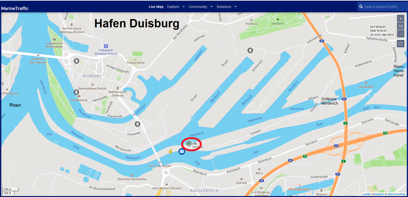 Hafen Duisburg [© MarineTraffic]