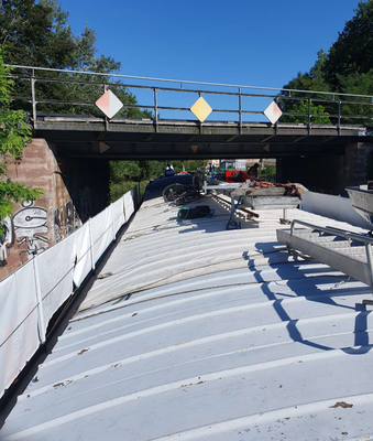 Rhein-Marne-Kanal Durchfahrtshöhe 3,5 m (© 18.08.2025 Wolfgang K.)