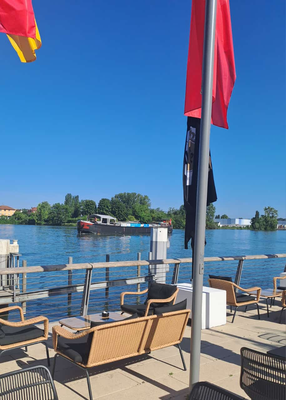 Schiffsanlegestelle der Stadt Weil am Rhein (© 10.08.2024 Annelie F.)