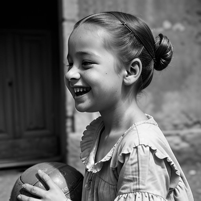 A girl in an alley in Stromboli