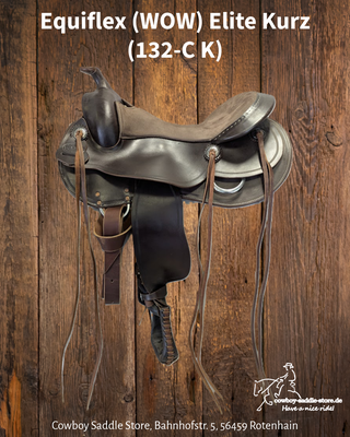 XX-Full Quarter (60 Straight), 16" Sitz, ca. 66 cm lang, Ornament Conchos m. Strings, schmal geschnittene Fender, Comfort Fender-PP, Lightweight Leder, 1900,- EUR