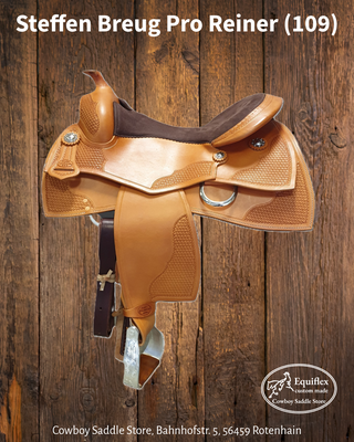 Lederfarbe Honig geölt, Sitzleder Pullman Nubuk dunkelbraun, Conchos "Stern" (02), Basket-Spot Tooling mit Mini Basket Dot, Equitation Seat