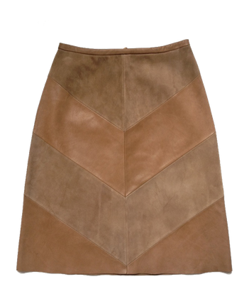 V-SKIRT lamssuède camel