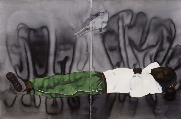 Françoise Pétrovitch, artiste contemporaine, "Étendu" (2018). https://www.francoisepetrovitch.com