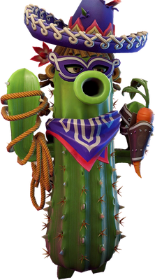 Cactus [Plants vs Zombies] - héros de média - personnages - smiley émoticône émoji cartoon clipart illustration - artémotic