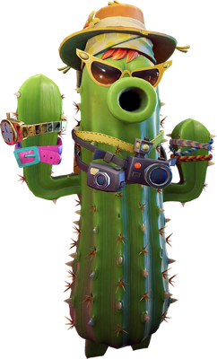 Cactus [Plants vs Zombies] - héros de média - personnages - smiley émoticône émoji cartoon clipart illustration - artémotic