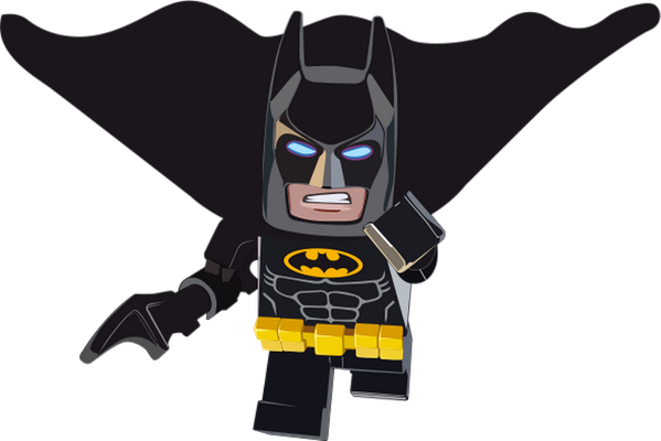 Batman [Justice League] [Lego] - héros de média - personnages - smiley émoticône émoji cartoon clipart illustration - artémotic