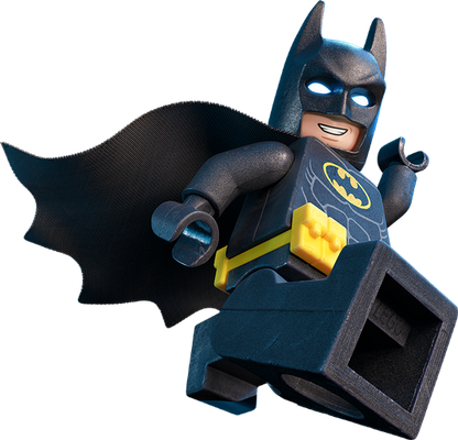Batman [Justice League] [Lego] - héros de média - personnages - smiley émoticône émoji cartoon clipart illustration - artémotic