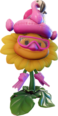 Sunflower [Plants vs Zombies] - héros de média - personnages - smiley émoticône émoji cartoon clipart illustration - artémotic