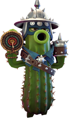 Cactus [Plants vs Zombies] - héros de média - personnages - smiley émoticône émoji cartoon clipart illustration - artémotic