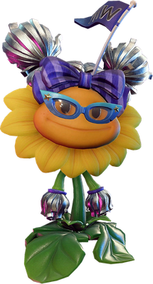 Sunflower [Plants vs Zombies] - héros de média - personnages - smiley émoticône émoji cartoon clipart illustration - artémotic