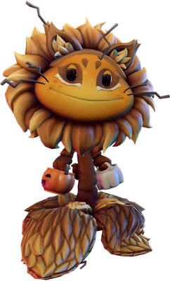 Sunflower [Plants vs Zombies] - héros de média - personnages - smiley émoticône émoji cartoon clipart illustration - artémotic