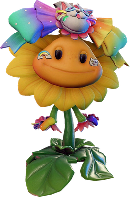 Sunflower [Plants vs Zombies] - héros de média - personnages - smiley émoticône émoji cartoon clipart illustration - artémotic
