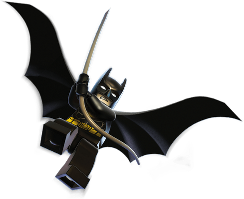 Batman [Justice League] [Lego] - héros de média - personnages - smiley émoticône émoji cartoon clipart illustration - artémotic