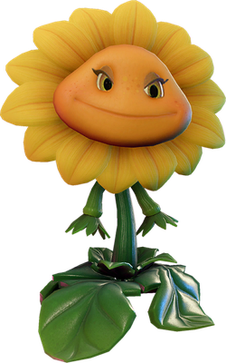 Sunflower [Plants vs Zombies] - héros de média - personnages - smiley émoticône émoji cartoon clipart illustration - artémotic