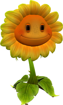 Sunflower [Plants vs Zombies] - héros de média - personnages - smiley émoticône émoji cartoon clipart illustration - artémotic
