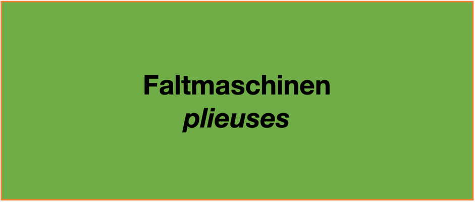 Falmaschine / plieuses