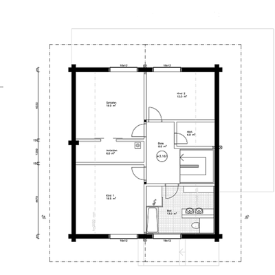 Architektenhaus - Wohnhaus - Massivholzhaus - Obergeschoss  