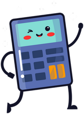 calculatrice - fourniture scolaire - éducation - smiley émoticône émoji cartoon clipart illustration - artémotic