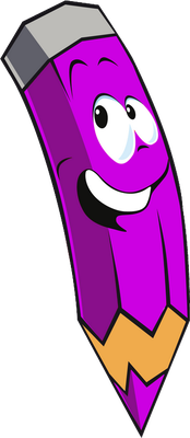 crayon - fourniture scolaire - éducation - smiley émoticône émoji cartoon clipart illustration - artémotic
