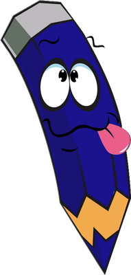 crayon - fourniture scolaire - éducation - smiley émoticône émoji cartoon clipart illustration - artémotic