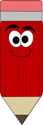 crayon - fourniture scolaire - éducation - smiley émoticône émoji cartoon clipart illustration - artémotic