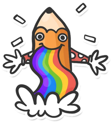 crayon - fourniture scolaire - éducation - smiley émoticône émoji cartoon clipart illustration - artémotic
