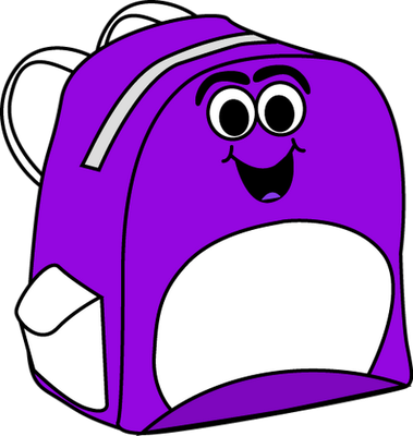 cartable - fourniture scolaire - éducation - smiley émoticône émoji cartoon clipart illustration - artémotic