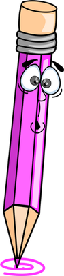 crayon - fourniture scolaire - éducation - smiley émoticône émoji cartoon clipart illustration - artémotic