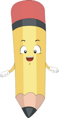 crayon - fourniture scolaire - éducation - smiley émoticône émoji cartoon clipart illustration - artémotic