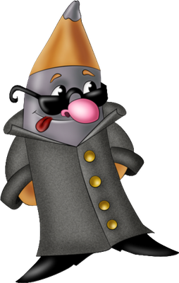 crayon - fourniture scolaire - éducation - smiley émoticône émoji cartoon clipart illustration - artémotic