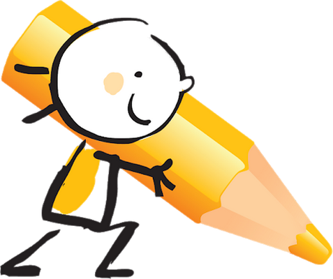 crayon - fourniture scolaire - éducation - smiley émoticône émoji cartoon clipart illustration - artémotic