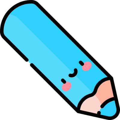 crayon - fourniture scolaire - éducation - smiley émoticône émoji cartoon clipart illustration - artémotic