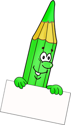 crayon - fourniture scolaire - éducation - smiley émoticône émoji cartoon clipart illustration - artémotic