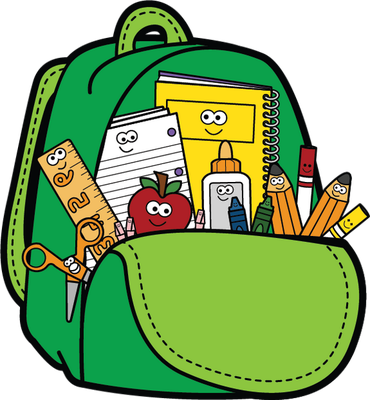 cartable - fourniture scolaire - éducation - smiley émoticône émoji cartoon clipart illustration - artémotic