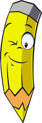 crayon - fourniture scolaire - éducation - smiley émoticône émoji cartoon clipart illustration - artémotic