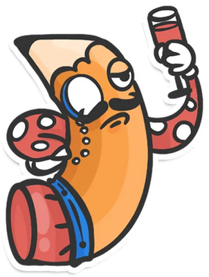 crayon - fourniture scolaire - éducation - smiley émoticône émoji cartoon clipart illustration - artémotic
