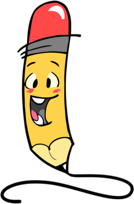 crayon - fourniture scolaire - éducation - smiley émoticône émoji cartoon clipart illustration - artémotic