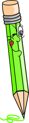 crayon - fourniture scolaire - éducation - smiley émoticône émoji cartoon clipart illustration - artémotic
