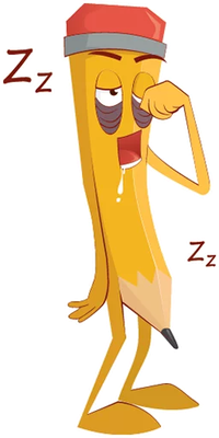 crayon - fourniture scolaire - éducation - smiley émoticône émoji cartoon clipart illustration - artémotic