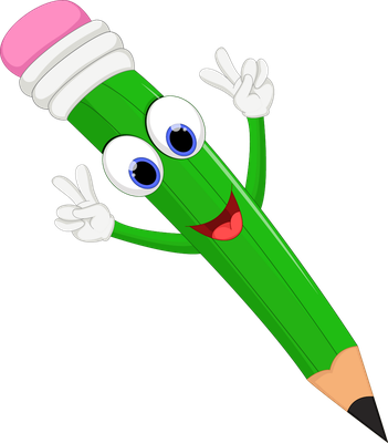 crayon - fourniture scolaire - éducation - smiley émoticône émoji cartoon clipart illustration - artémotic